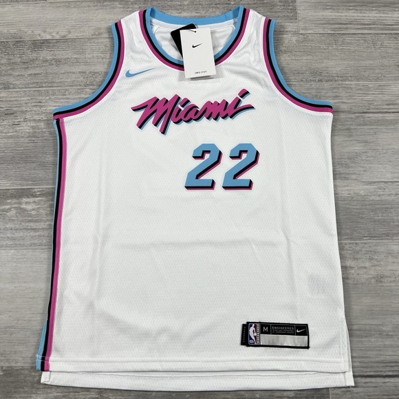 Nike Dri-Fit Jimmy Butler #22 Miami Heat Swingman White Jersey‎ Youth Medium - Picture 1 of 10